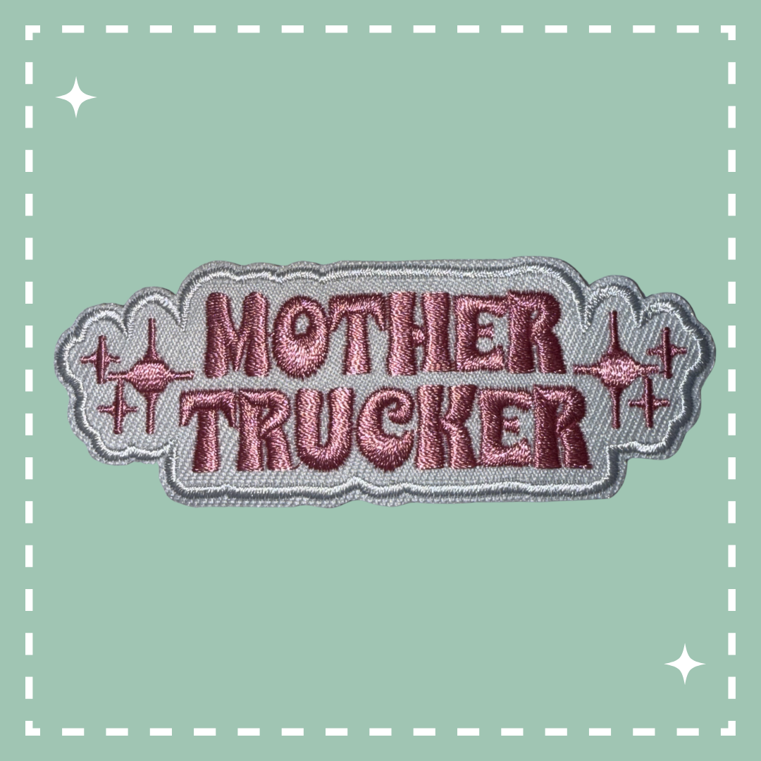 Mother Trucker Patch: Pink