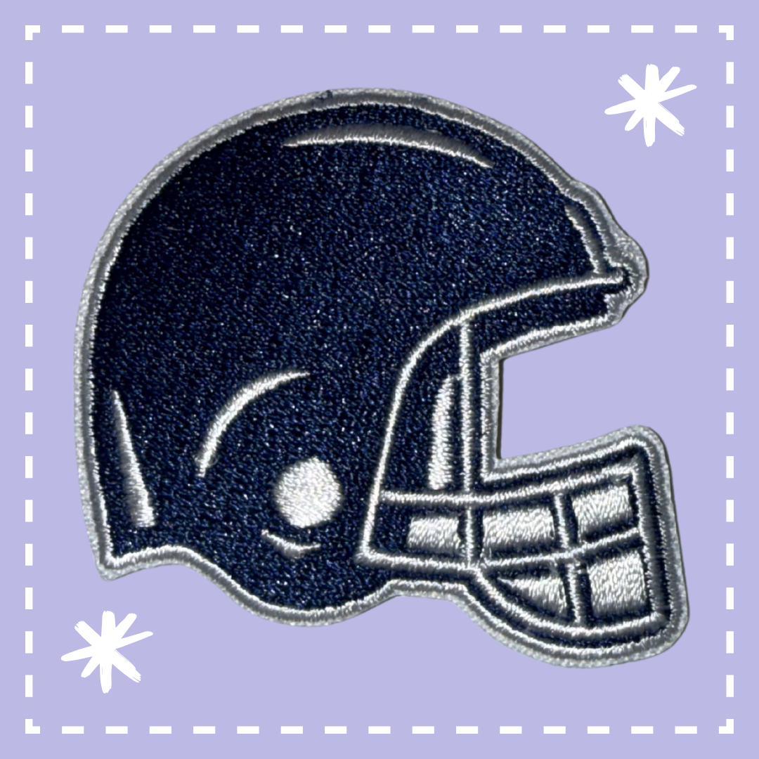 Football Helmet Patch: Navy Blue