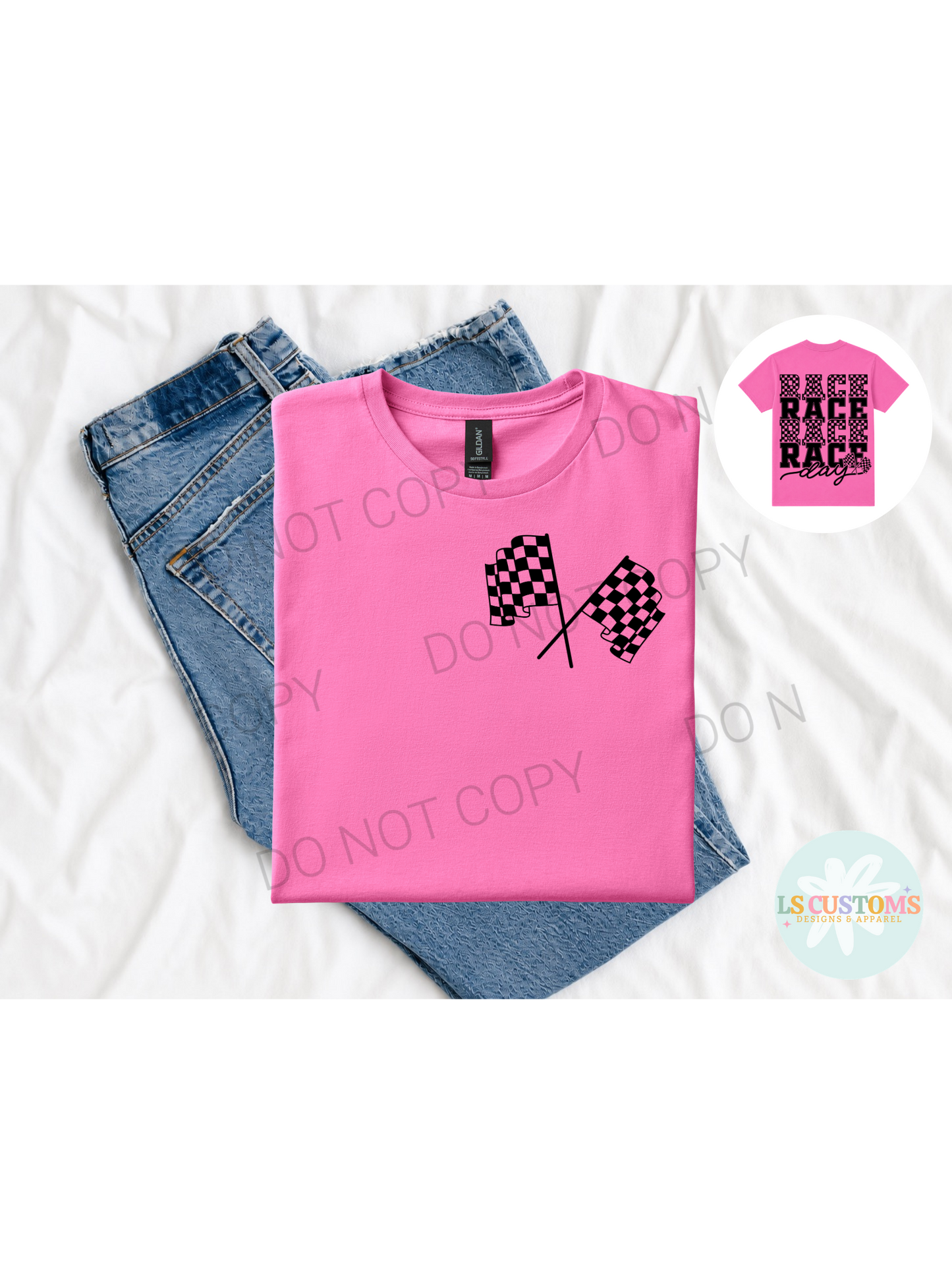 Race Day Back & Pocket: 2 Color Options
