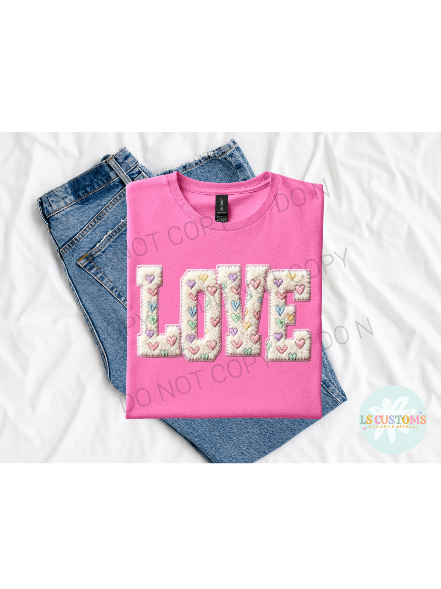 Faux Yarn Valentines Day Love