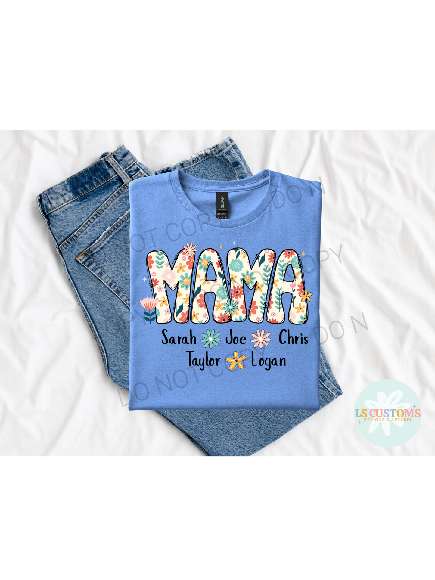 Floral Mama with Names