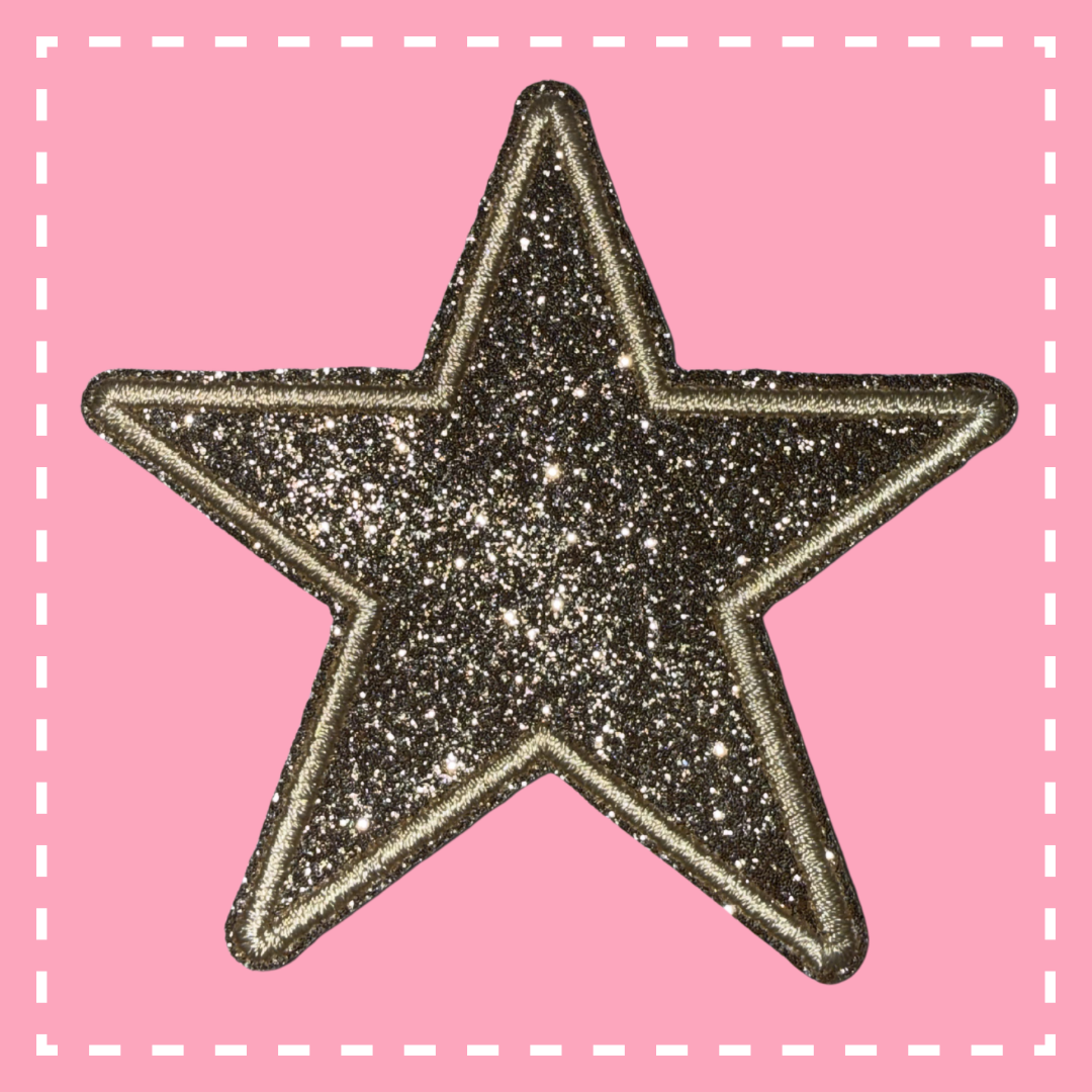 Glitter Star Patch: Champagne