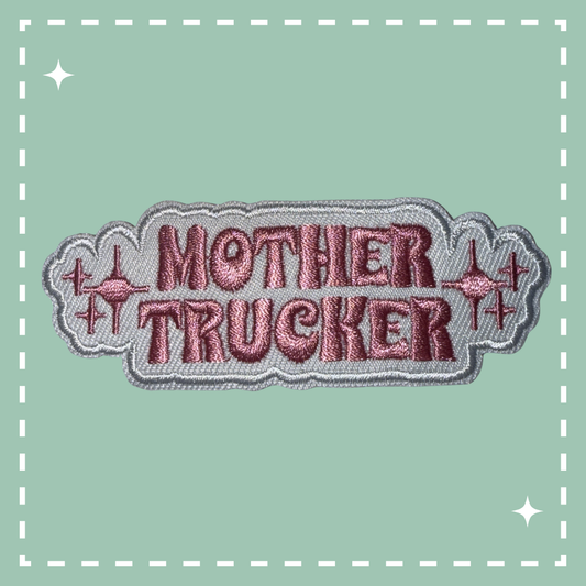 Mother Trucker Patch: Pink