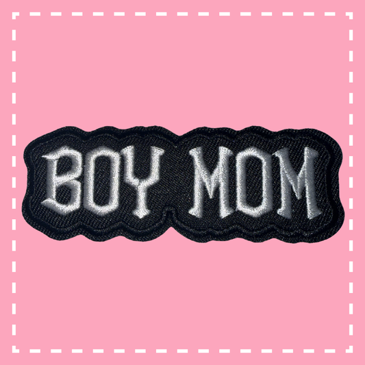 Boy Mom Patch: Black