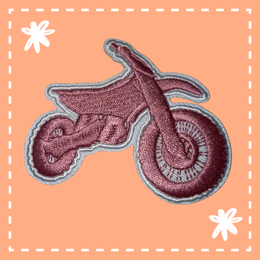 Dirt Bike Patch: Pink