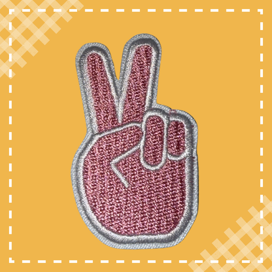 Peace Sign Patch: Pink