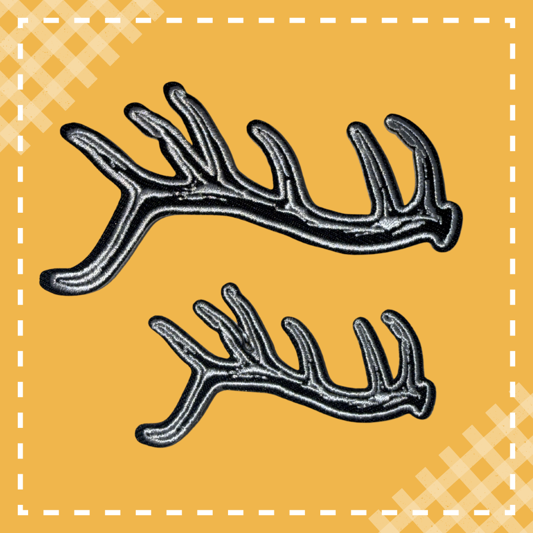 Elk Antler Patch: 2 sizes