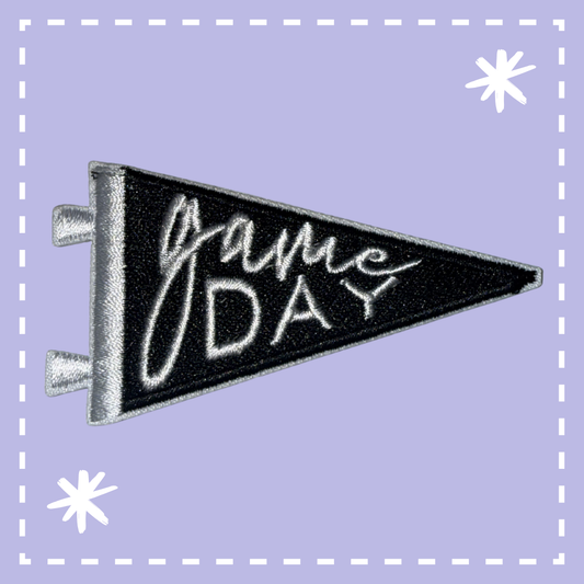 Game Day Pennant Patch: Black