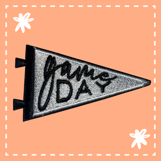 Game Day Pennant Patch: White
