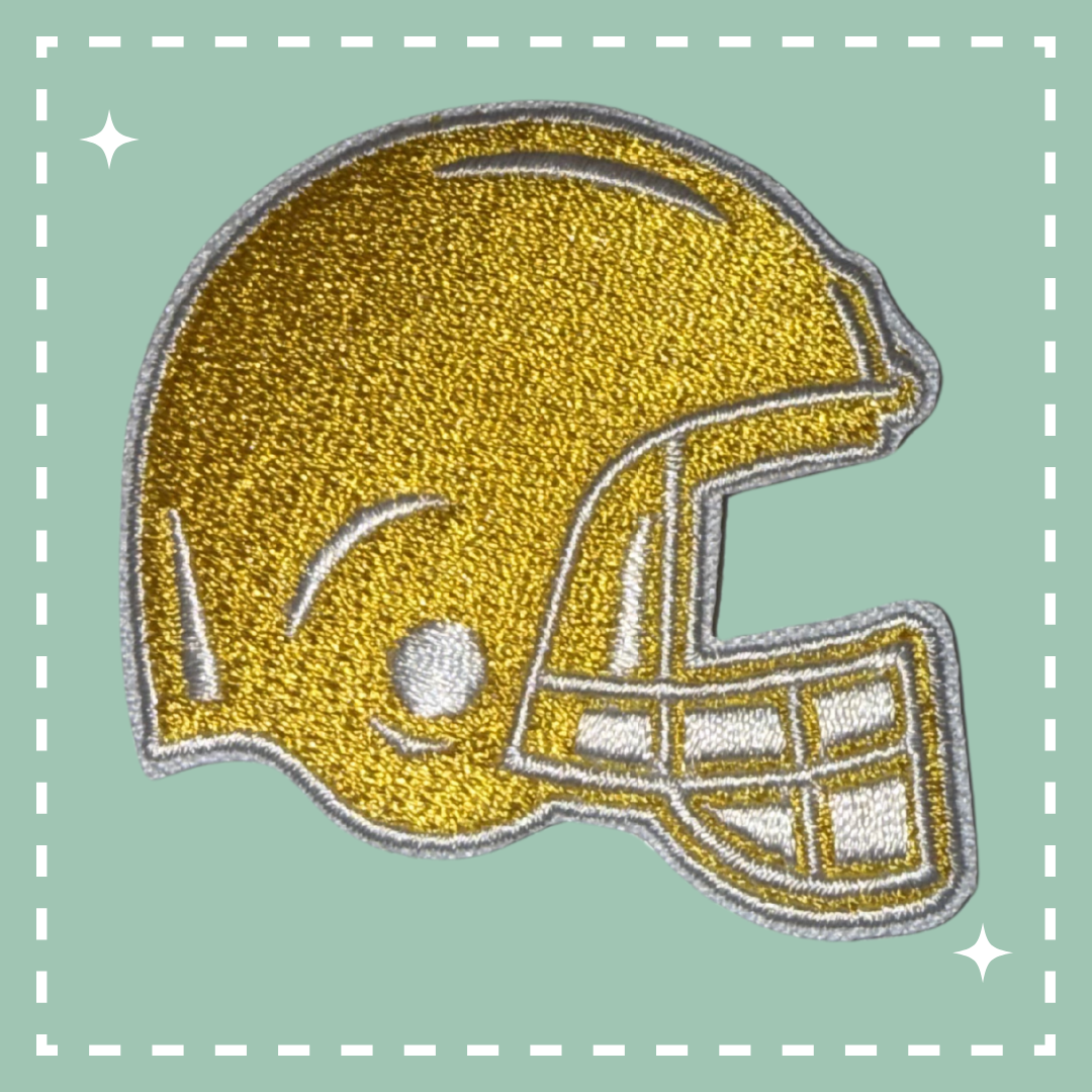 Football Helmet Patch: Gold