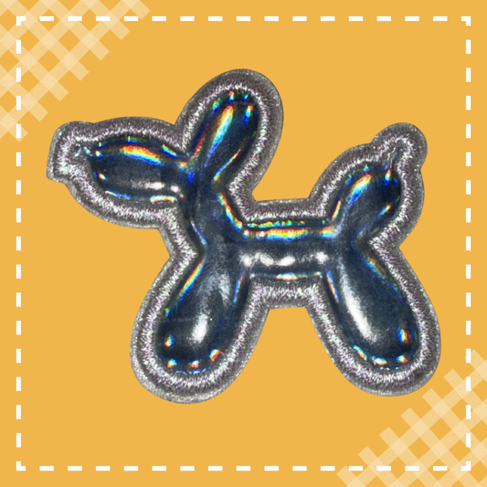 Balloon Dog Patch: Silver