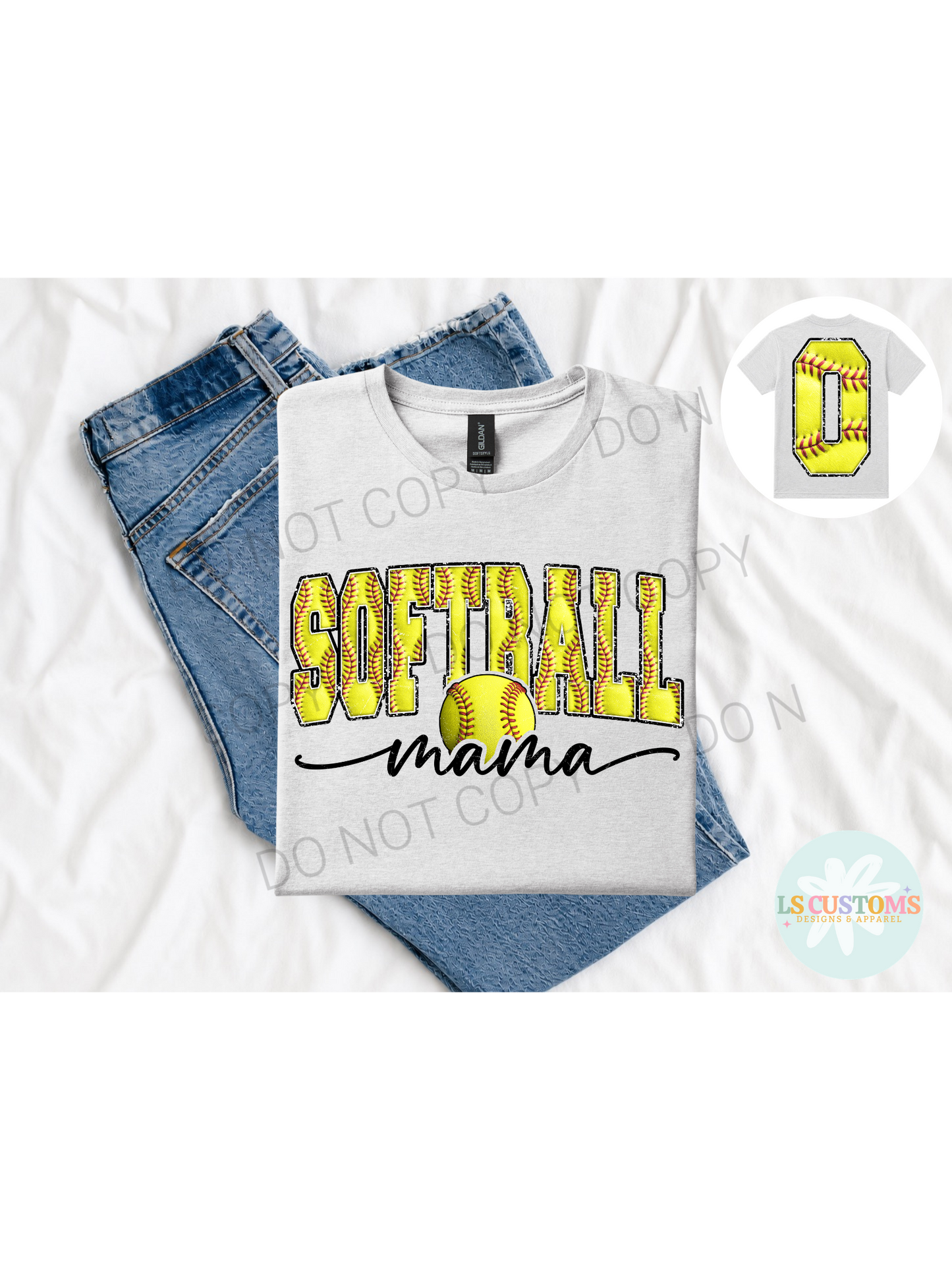 Softball Mama Custom Number 0-9
