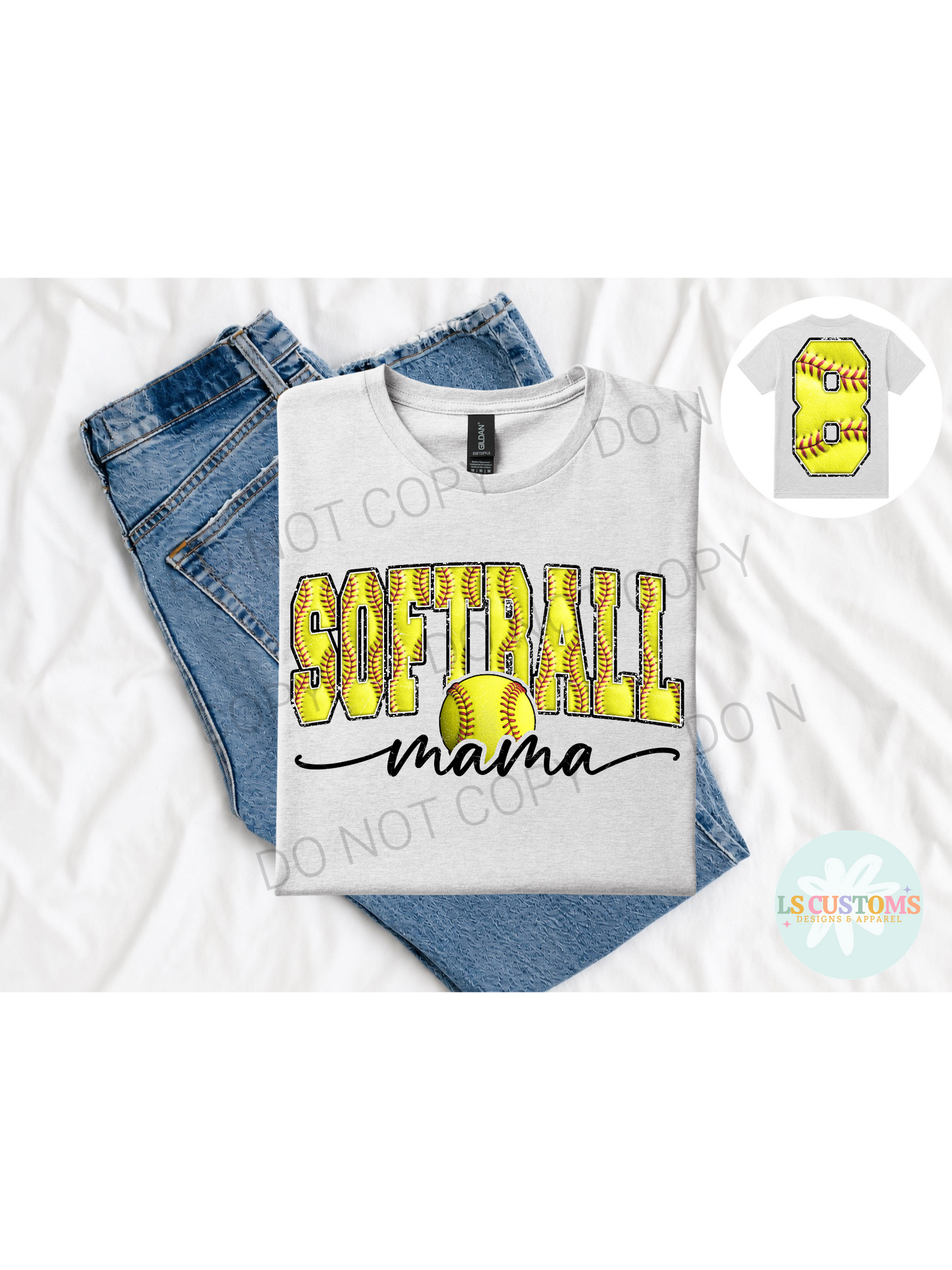 Softball Mama Custom Number 0-9