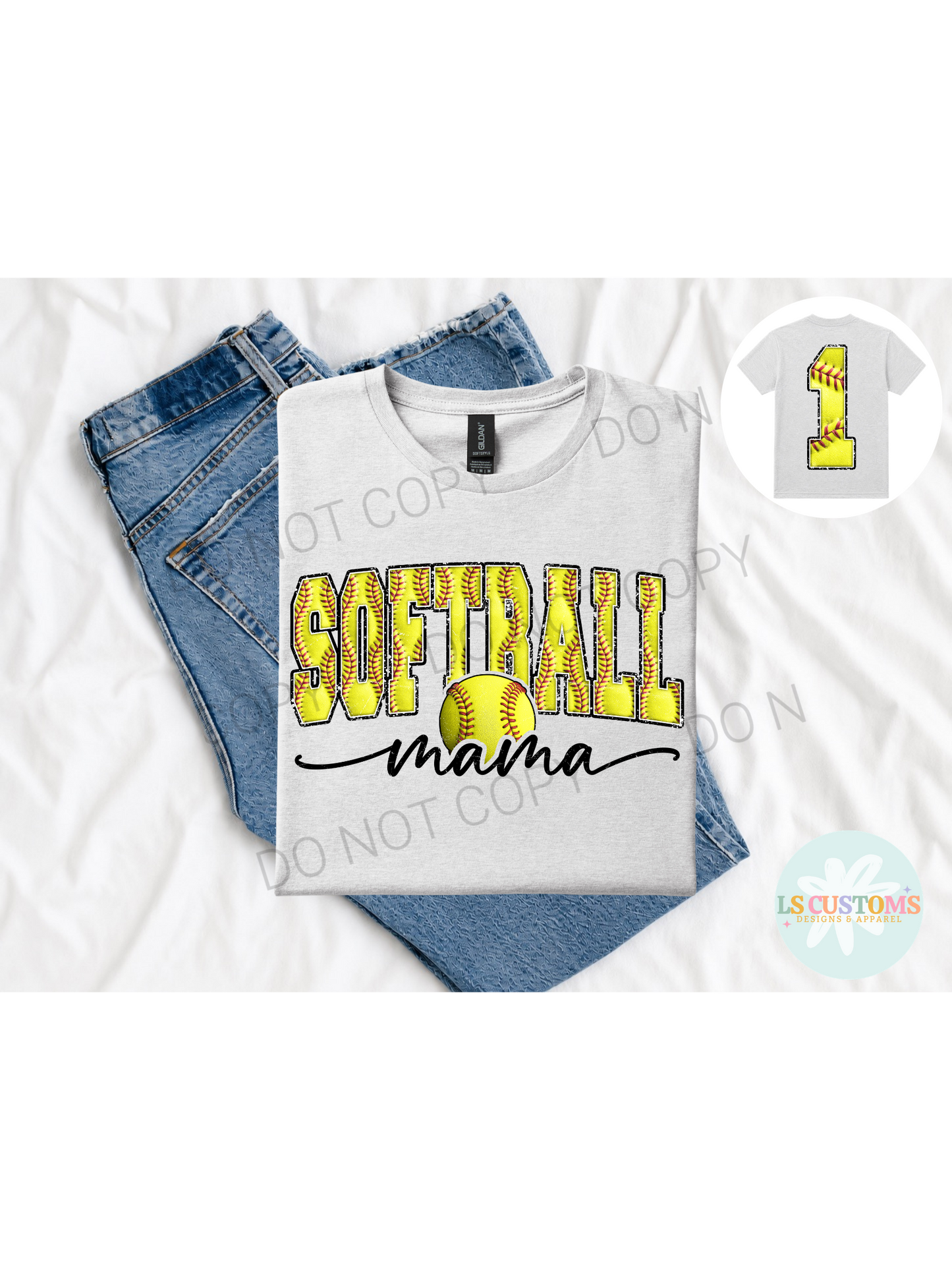 Softball Mama Custom Number 0-9