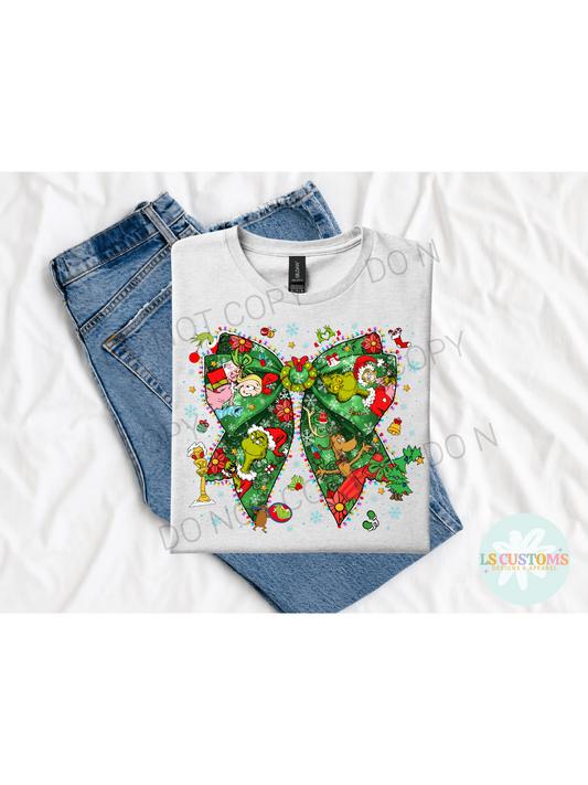 Christmas Green Man Bow