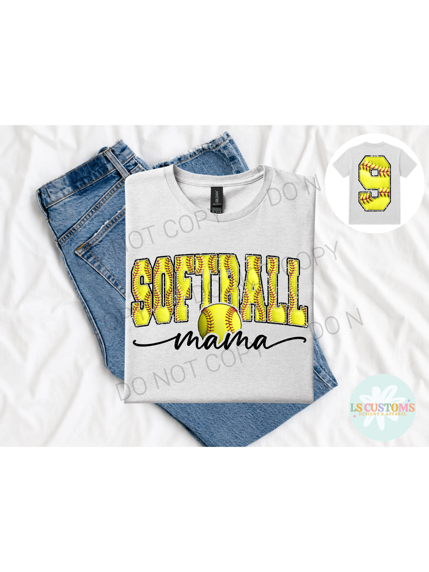 Softball Mama Custom Number 0-9