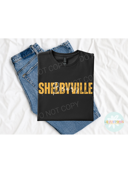 School Spirit Distressed Name: White