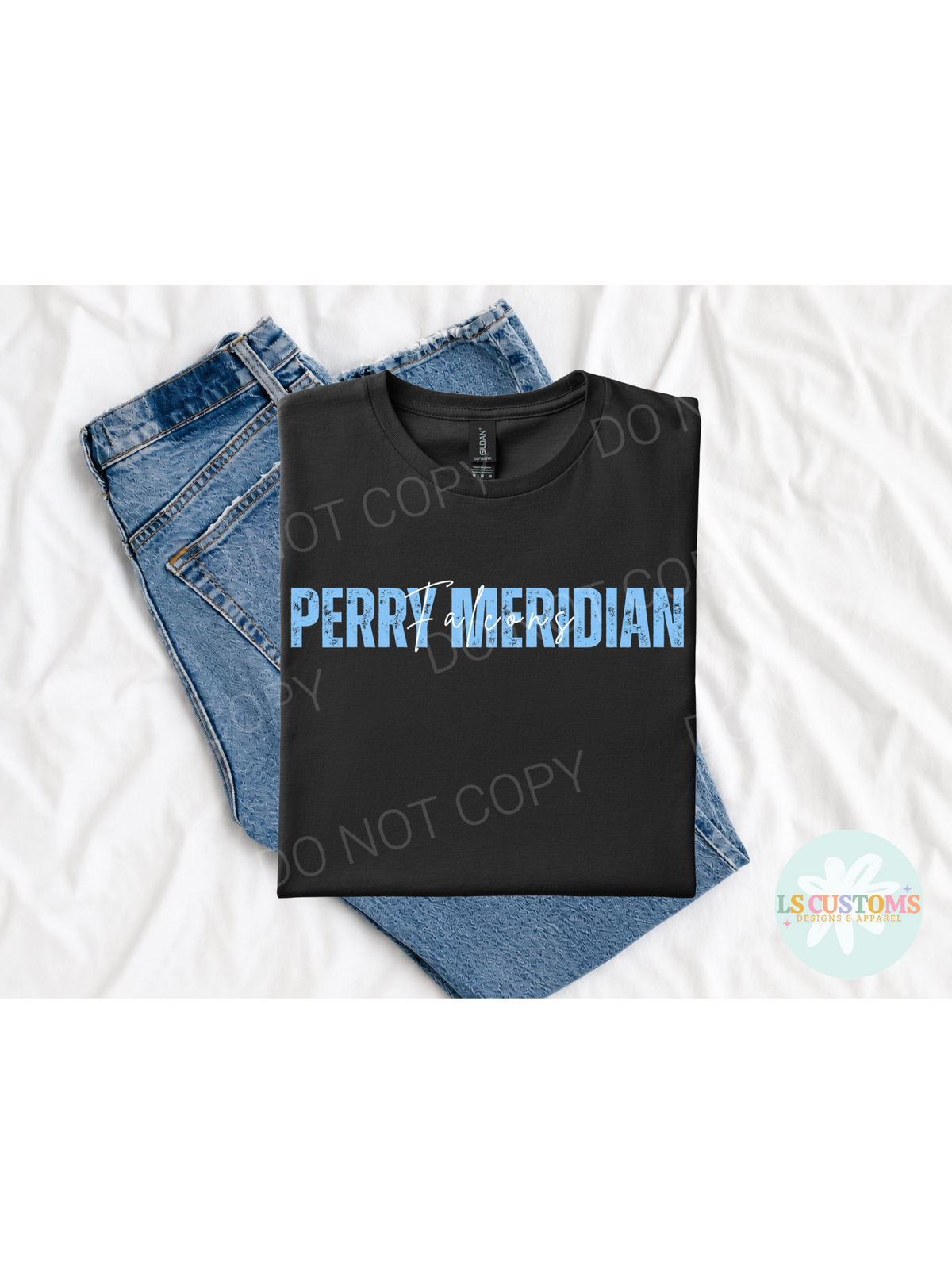 School Spirit Distressed Name: White
