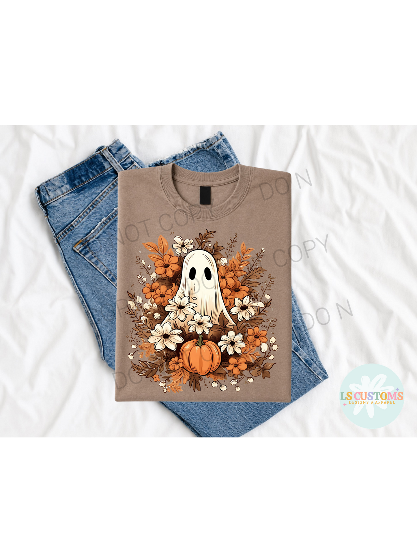 Floral Halloween Ghost