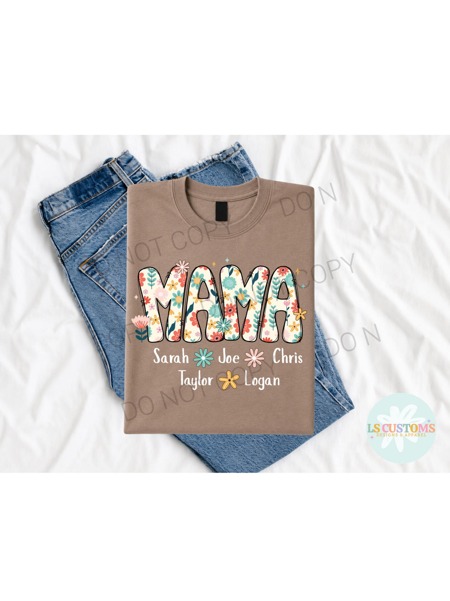Floral Mama with Names
