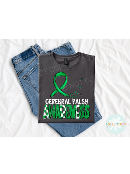 Cerebral Palsy Awareness Ribbon: 2 Color Options