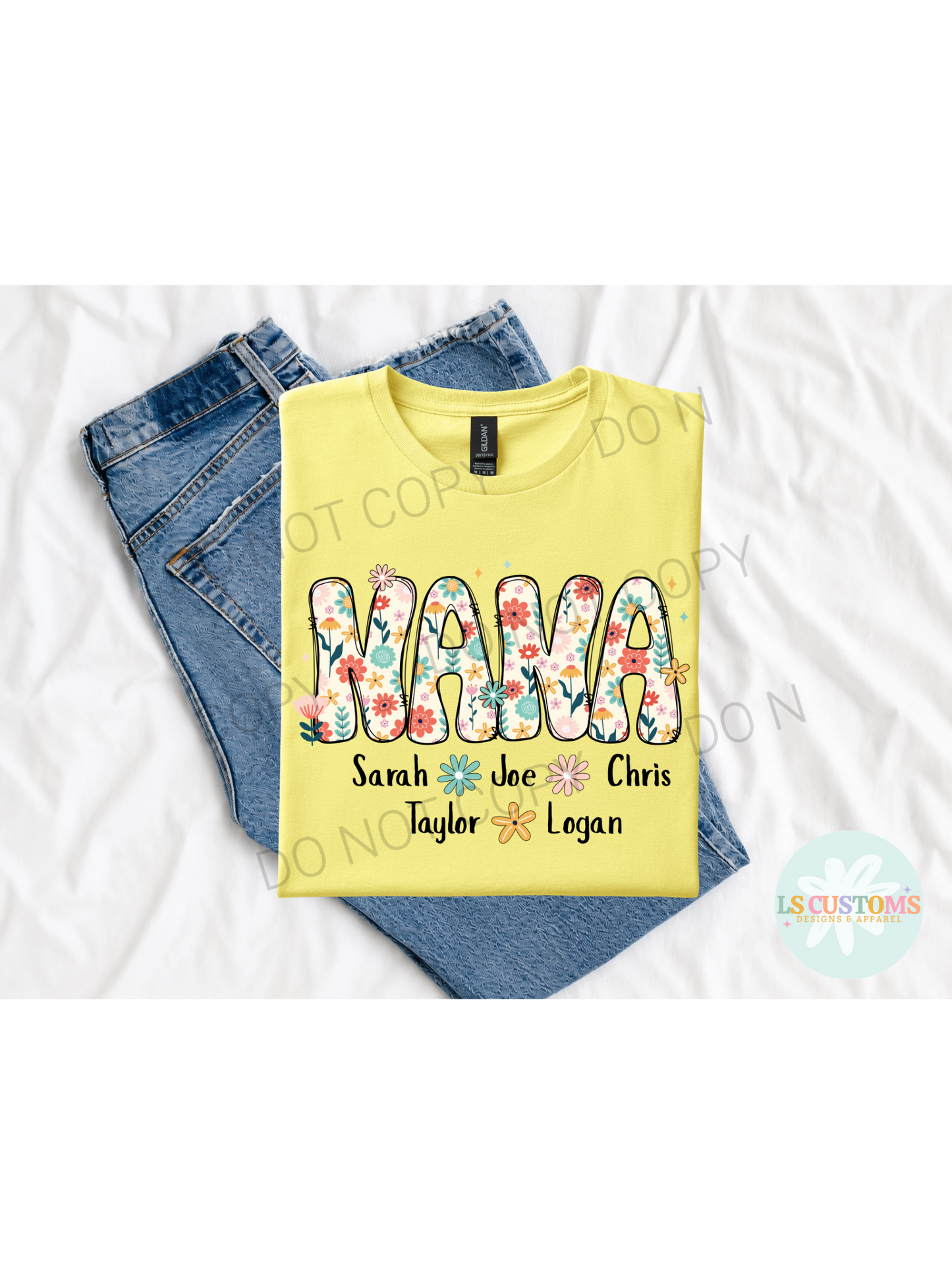 Floral Nana with Names