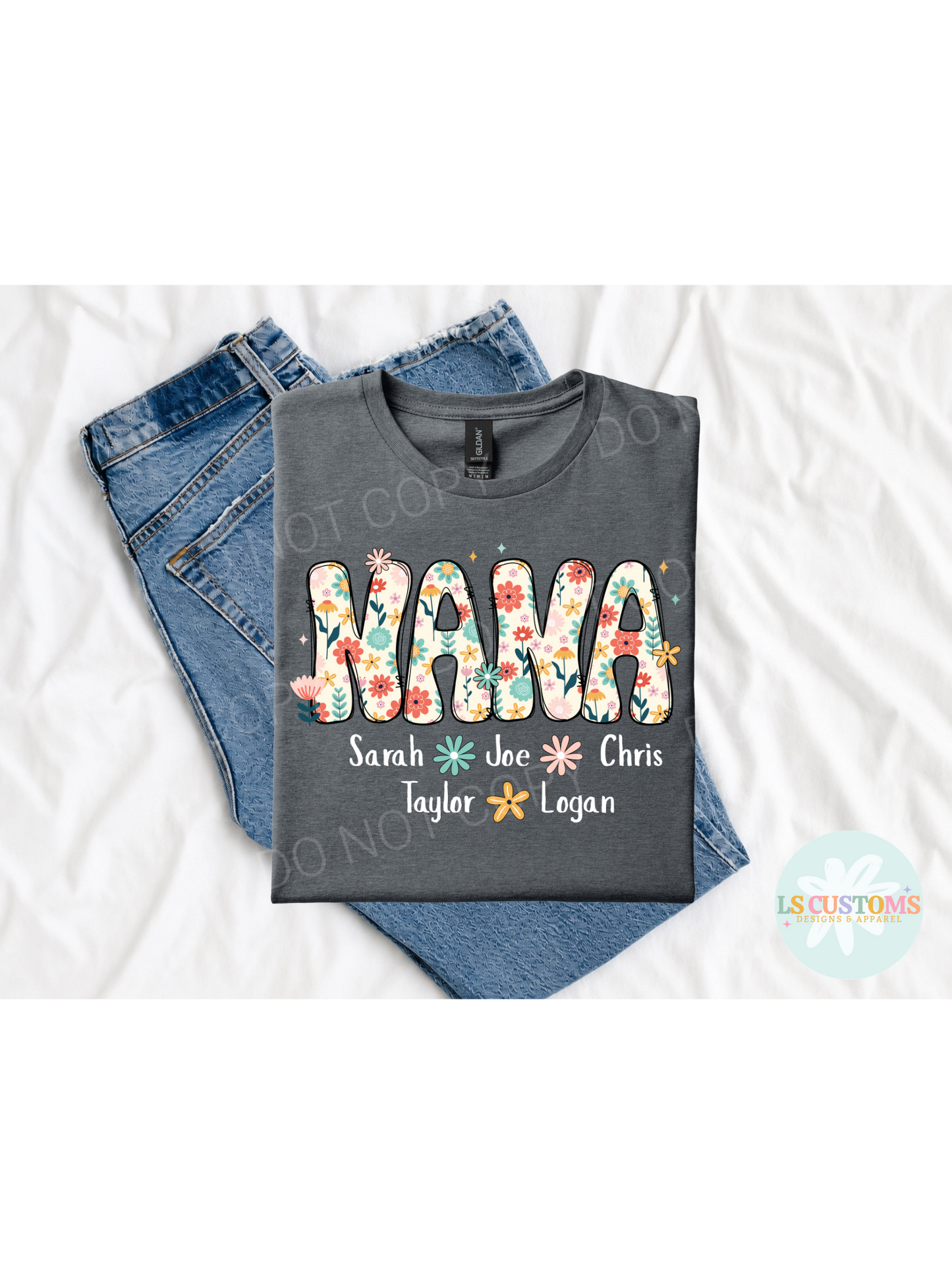 Floral Nana with Names