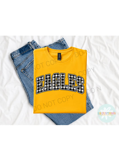School Spirit Black & White Gingham