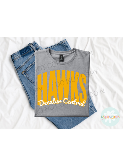 School Spirit Outline: 2 Outline Options (no apparel)