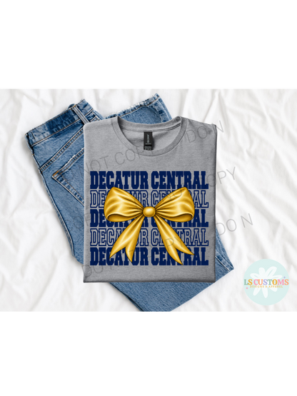 School Spirit Stacked Bow