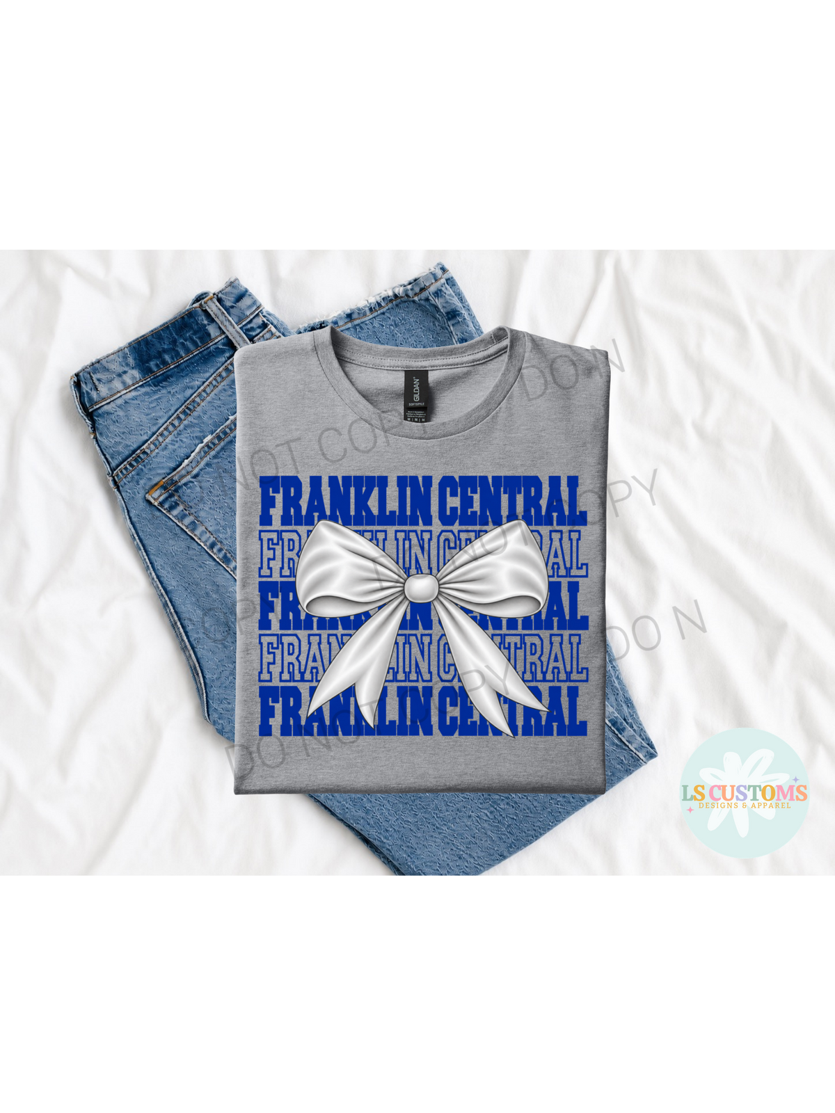 School Spirit Stacked Bow