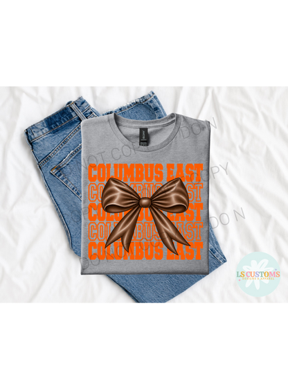 School Spirit Stacked Bow