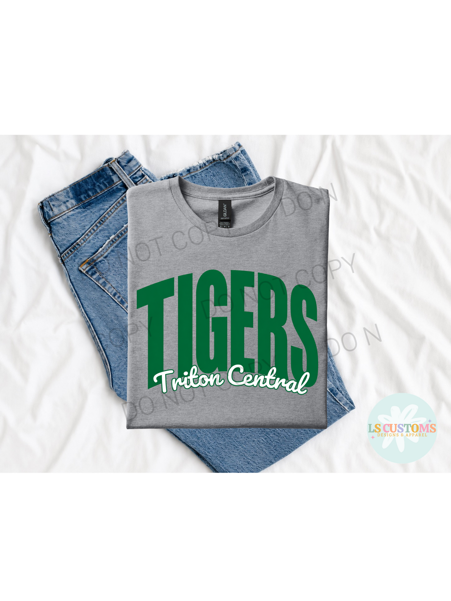 School Spirit Outline: 2 Outline Options (no apparel)