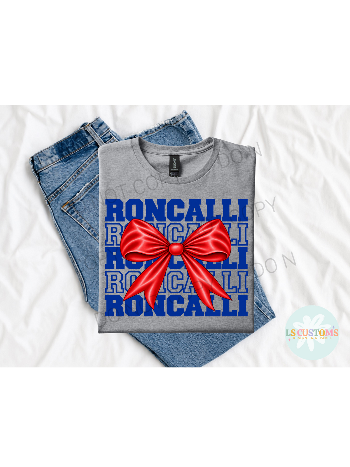 School Spirit Stacked Bow