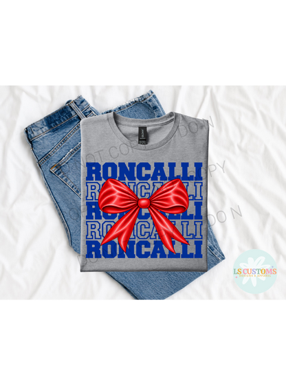 School Spirit Stacked Bow
