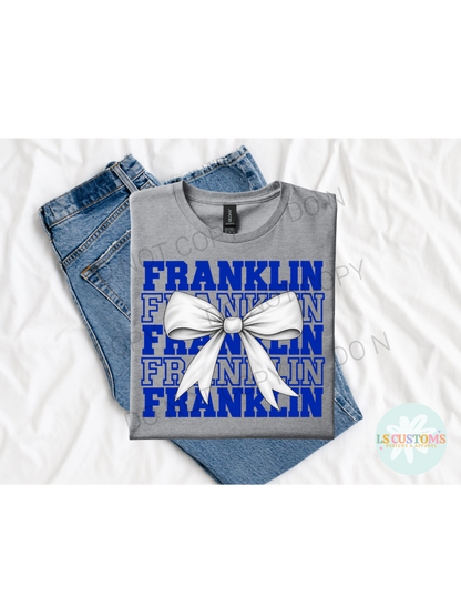 School Spirit Stacked Bow