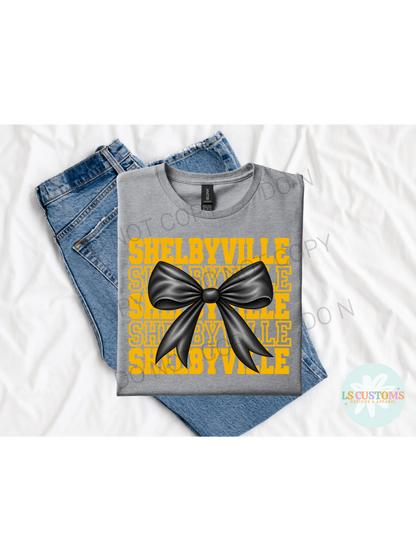 School Spirit Stacked Bow