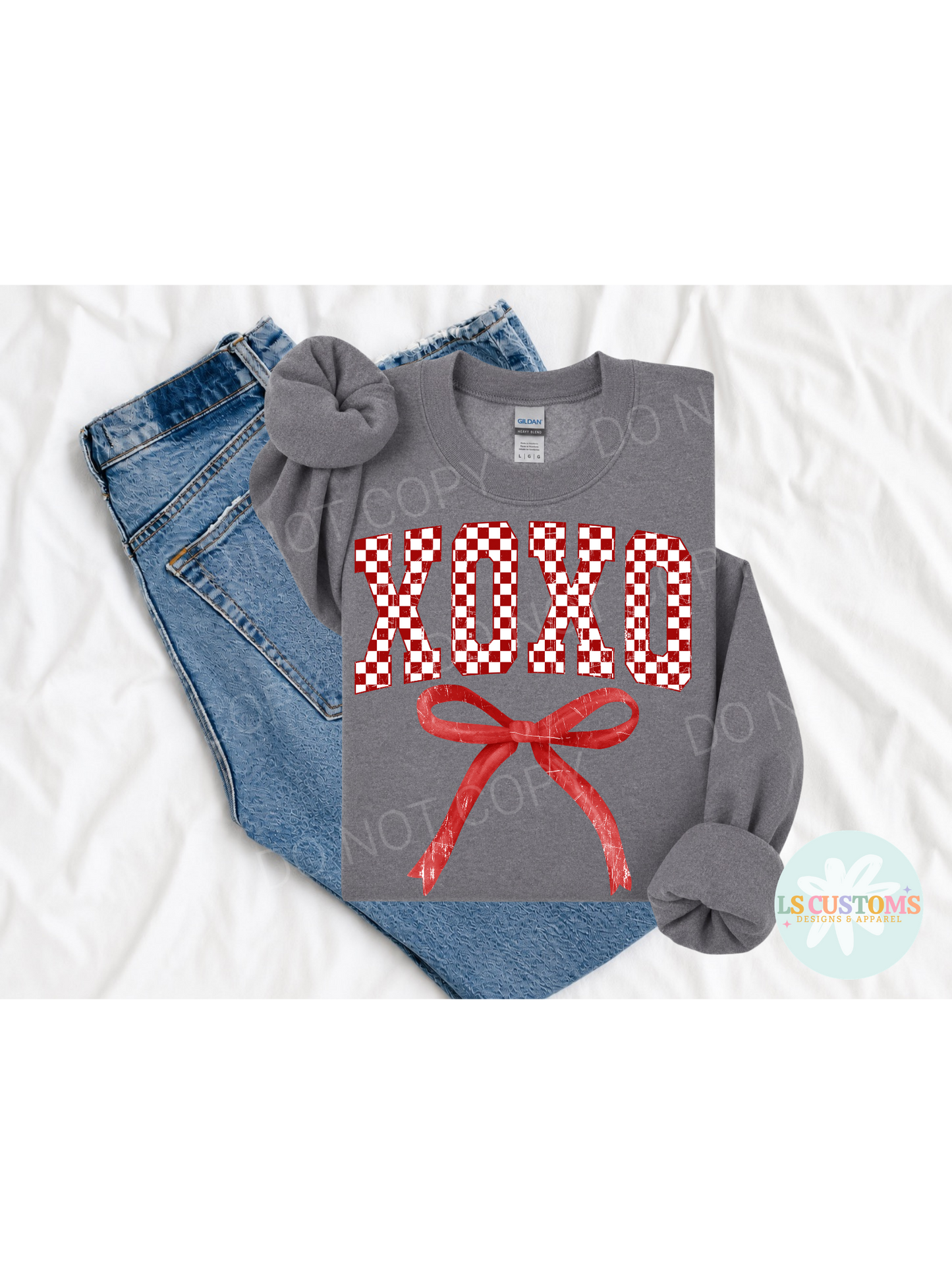 Checkered Valentines Day XOXO