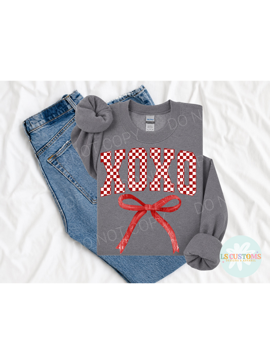 Checkered Valentines Day XOXO
