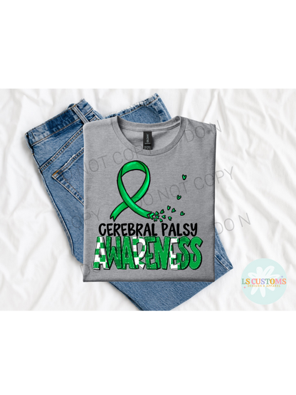 Cerebral Palsy Awareness Ribbon: 2 Color Options