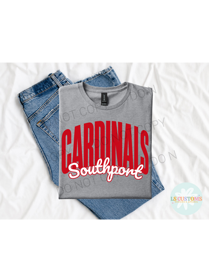 School Spirit Outline: 2 Outline Options (no apparel)