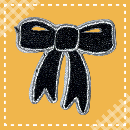 Mini Bow Patch: Black