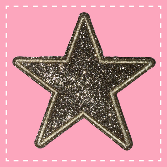 Glitter Star Patch: Champagne