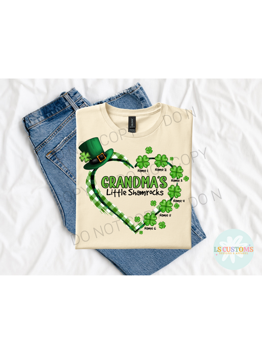 Grandma's Little Shamrock Custom Names