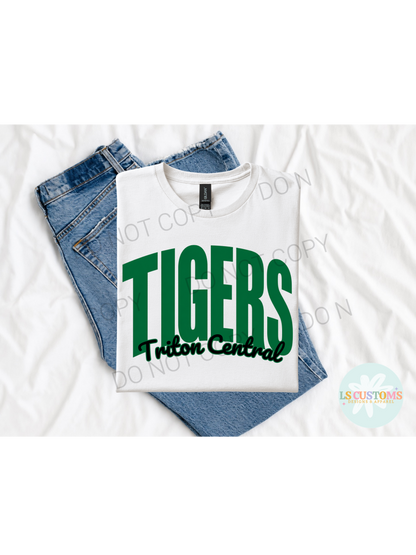 School Spirit Outline: 2 Outline Options (no apparel)