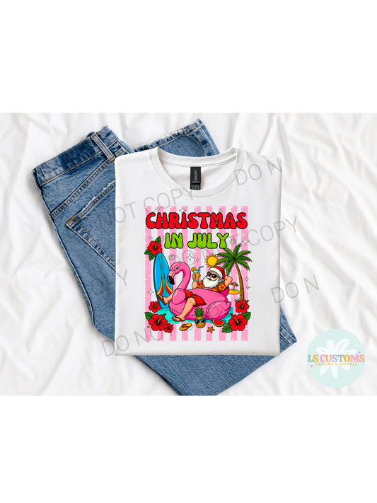 Christmas in July Flamingo