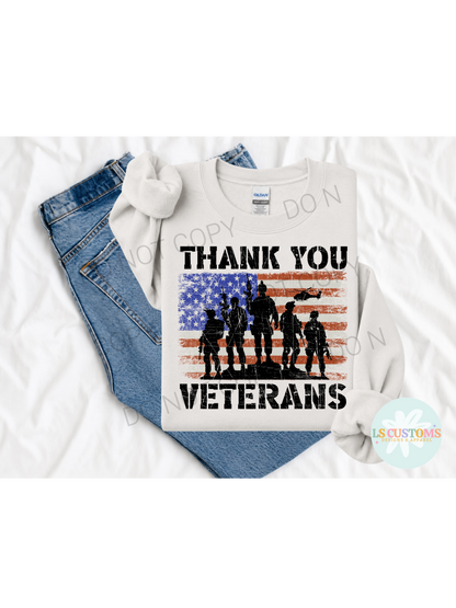 Thank you Veterans: 2 Color Options