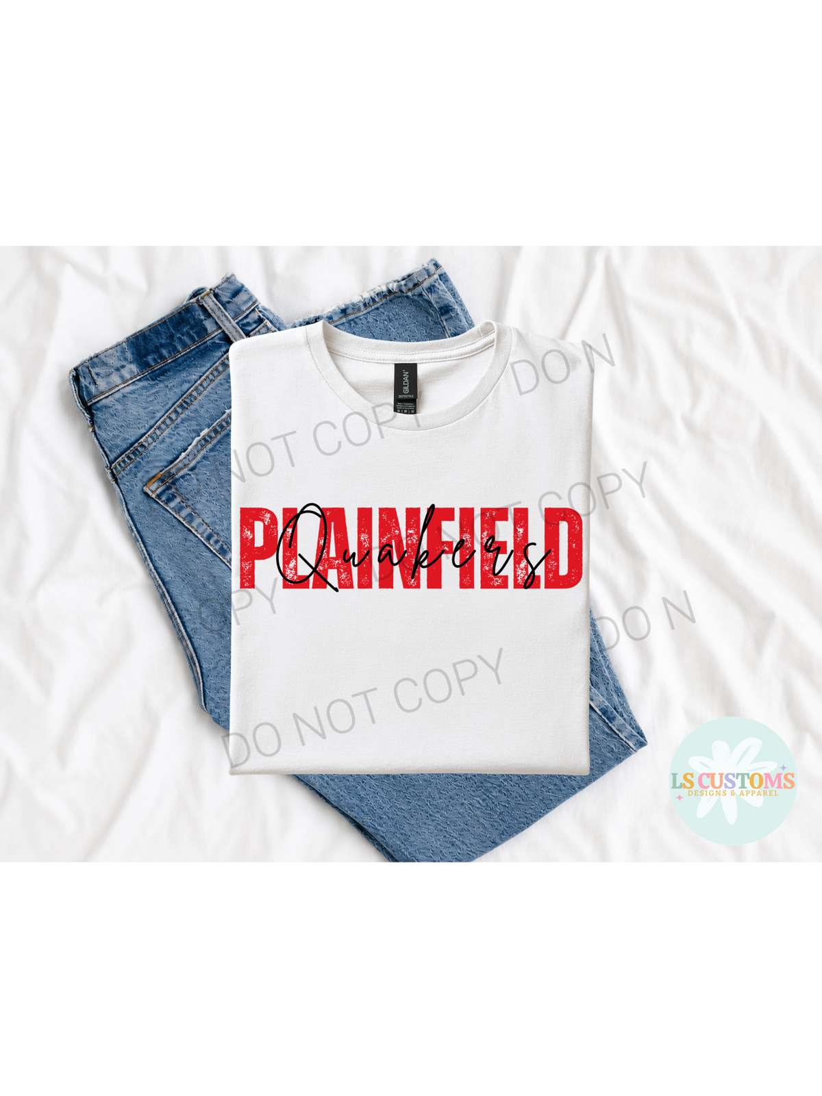 School Spirit Distressed Name: Black