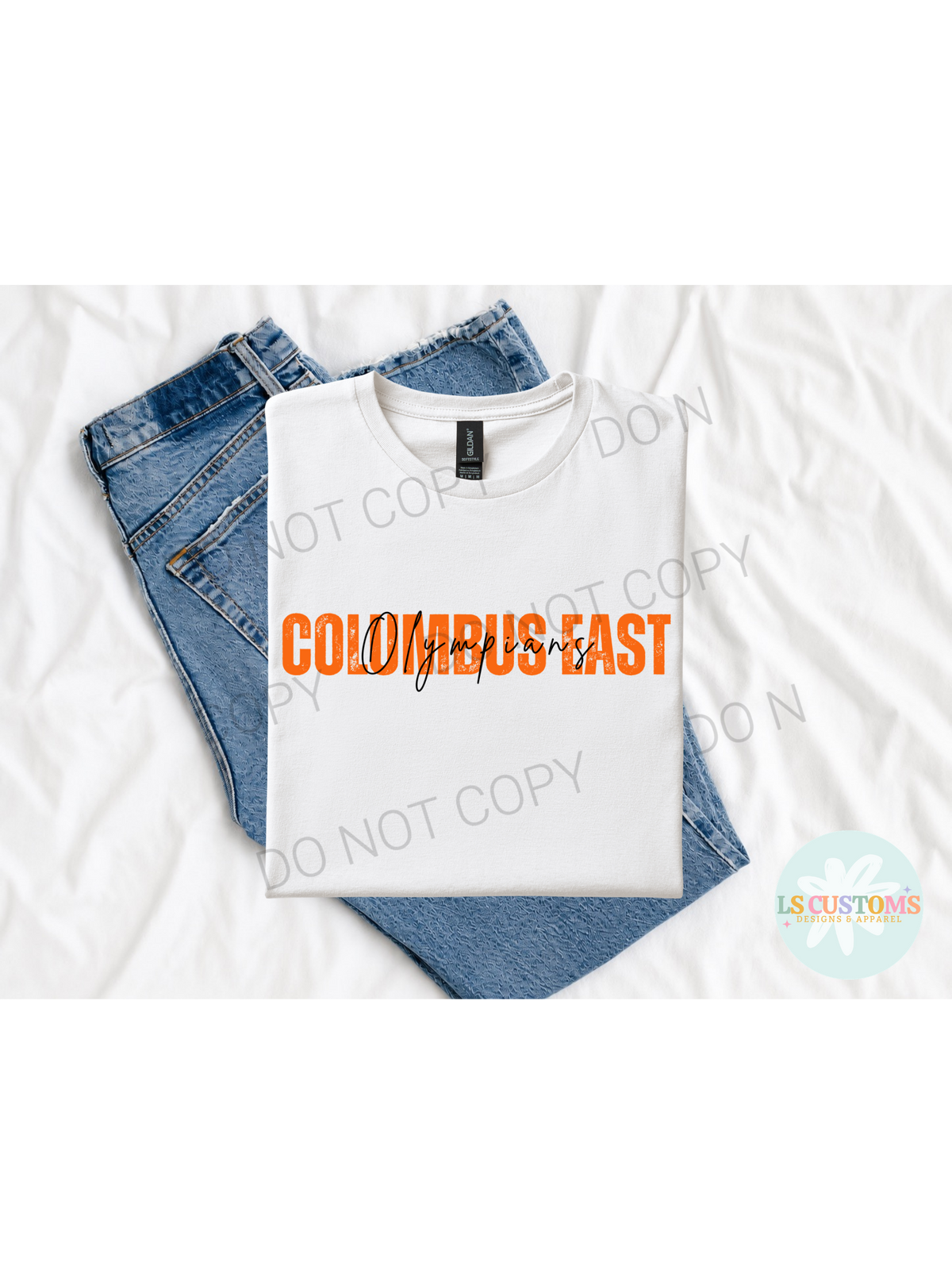 School Spirit Distressed Name: Black