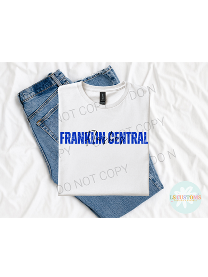 School Spirit Distressed Name: Black